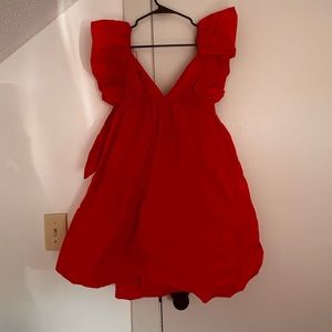 Red bowtie dress